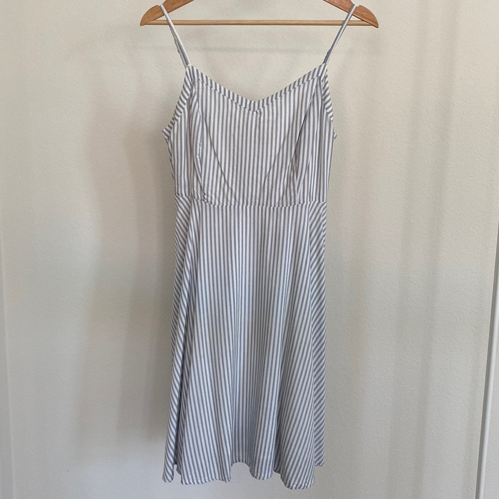 Old navy white and blue stripe sundress
